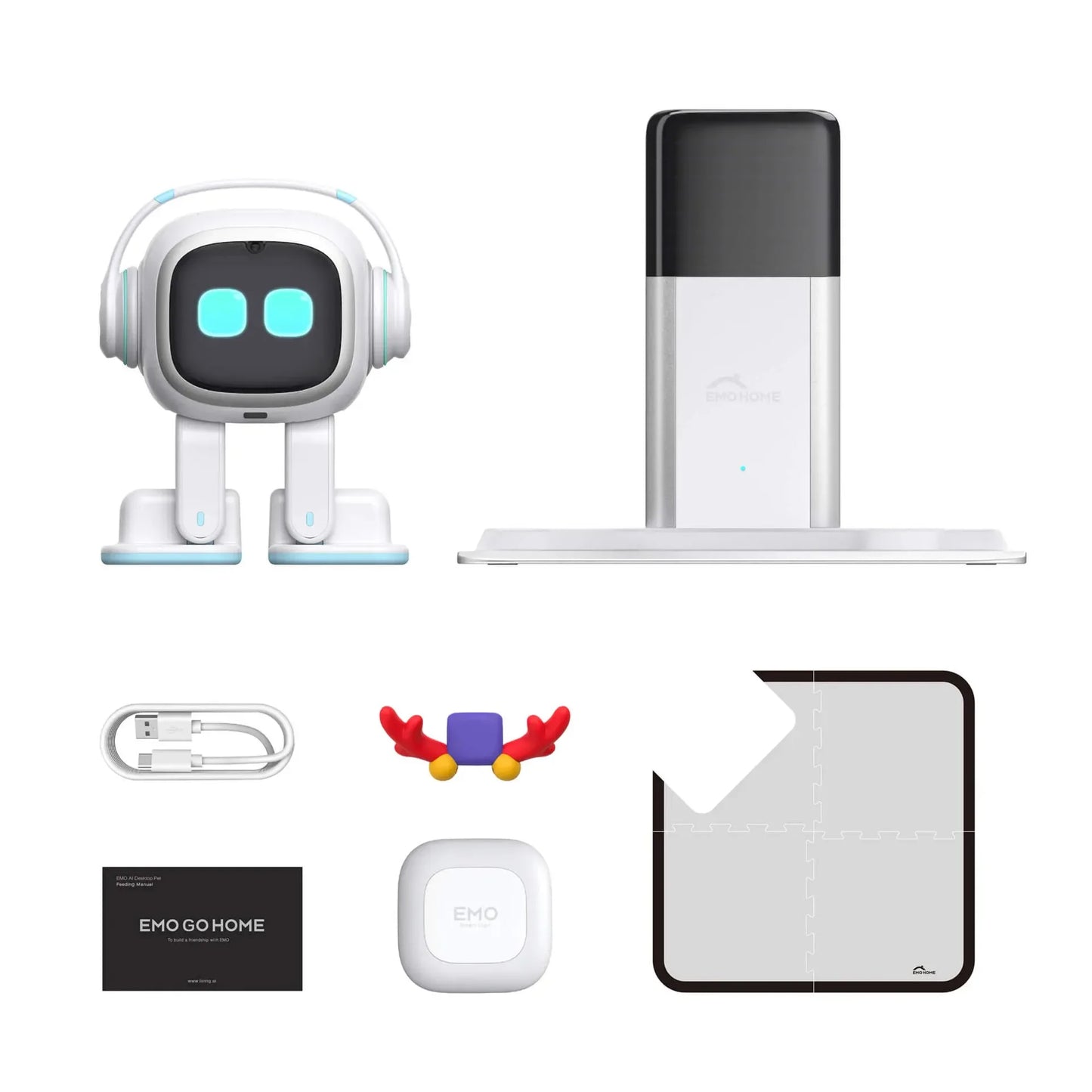 Emo Robot Commercial Smart AI, Voice Recognition Emotional Companion, Electronic Pet for Children Adult with App & Home Control