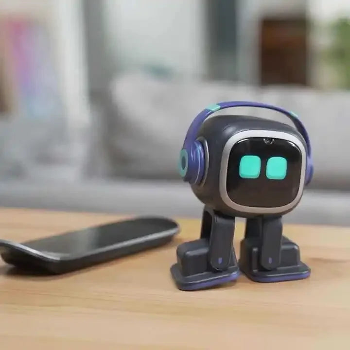 Emo Robot Commercial Smart AI, Voice Recognition Emotional Companion, Electronic Pet for Children Adult with App & Home Control