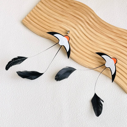 Interactive Cat Toy Funny Simulation Bird Feather with Bell Cat Stick Toy for Kitten Playing Teaser Wand Toy Pet Cats Supplies