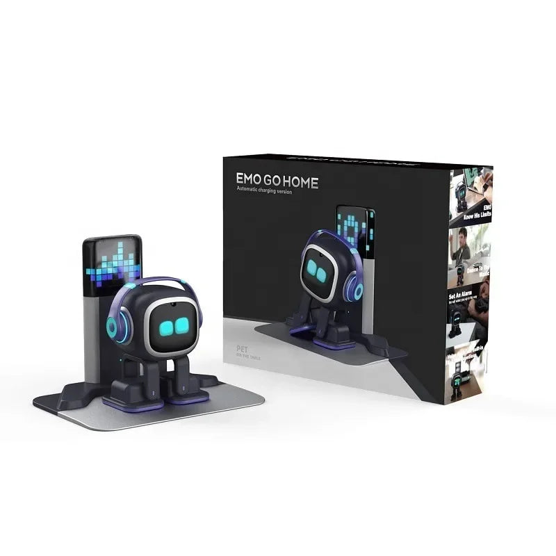 Emo Robot Commercial Smart AI, Voice Recognition Emotional Companion, Electronic Pet for Children Adult with App & Home Control