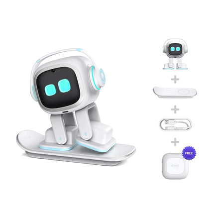 Emo Robot Commercial Smart AI, Voice Recognition Emotional Companion, Electronic Pet for Children Adult with App & Home Control