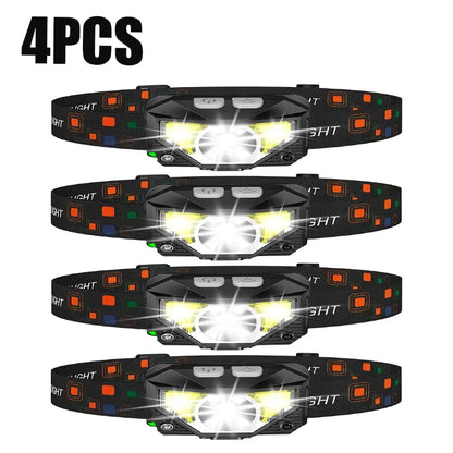 STAARICC Powerful LED Sensor Headlamp USB Rechargeable Headlight Led Head Torch Camping Search Light Flashlight Fishing Lantern