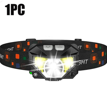 STAARICC Powerful LED Sensor Headlamp USB Rechargeable Headlight Led Head Torch Camping Search Light Flashlight Fishing Lantern