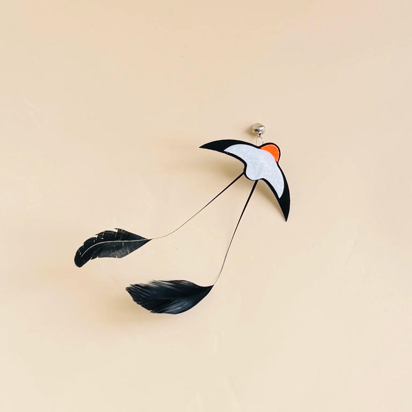 Interactive Cat Toy Funny Simulation Bird Feather with Bell Cat Stick Toy for Kitten Playing Teaser Wand Toy Pet Cats Supplies