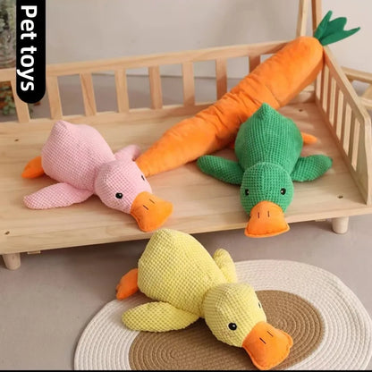 1/3PCS Things For Dogs Accessories Dog Supplies Calming Duck Squeaky Plush Toy Luxury Sleep Aid Durable Puppy Companion Pet