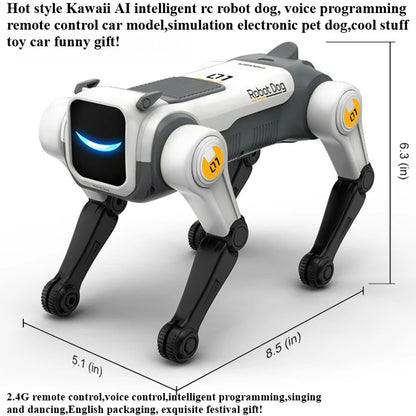 Cool Stuff Toy Car Funny Gift-Hot Kawaii AI Intelligent Rc Robot Dog,Remote Control Car,Electronic Pet Dog,Rc Cars Toys for Kids