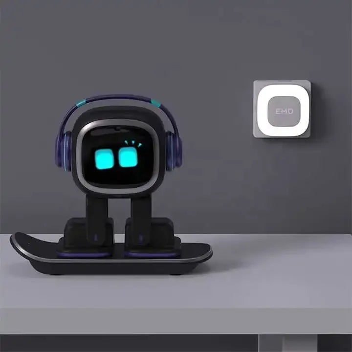 Emo Robot Commercial Smart AI, Voice Recognition Emotional Companion, Electronic Pet for Children Adult with App & Home Control