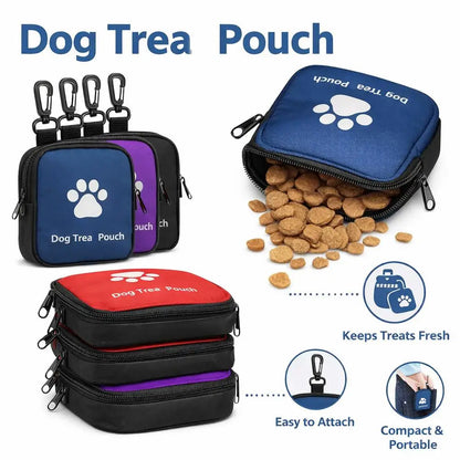 1pcs Dog Snack Bag Portable Pet Treat Pouch for Outdoor Walking Training Waist Fanny Pack Food Storage Pocket Animal Supply